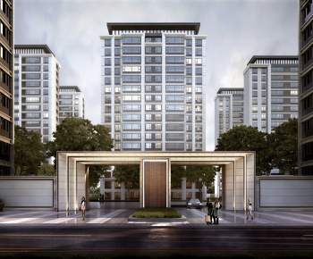 Modern Facade Element-ID:978689212