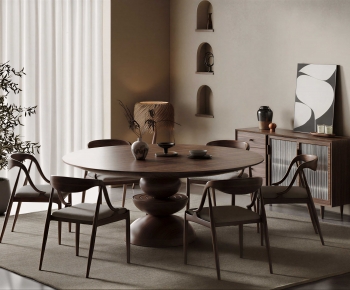 Wabi-sabi Style Dining Table And Chairs-ID:552263023