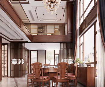 New Chinese Style Dining Room-ID:398946052