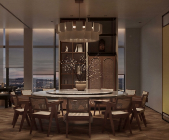 New Chinese Style Dining Room-ID:611673123