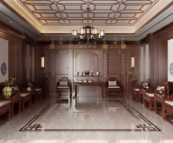Chinese Style A Living Room-ID:683320054