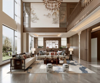 New Chinese Style A Living Room-ID:810568095