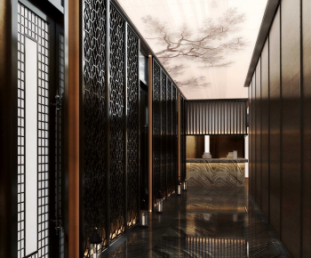 New Chinese Style Corridor-ID:738902094