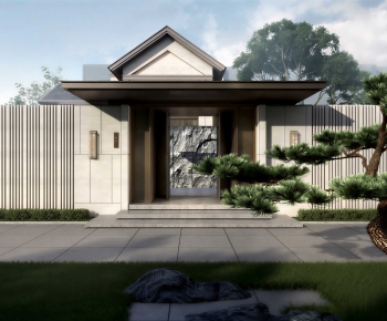 New Chinese Style Facade Element-ID:174417977