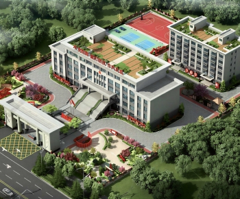 Modern Architectural Bird's-eye View Planning-ID:799740083