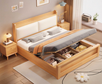 Modern Double Bed-ID:602556942