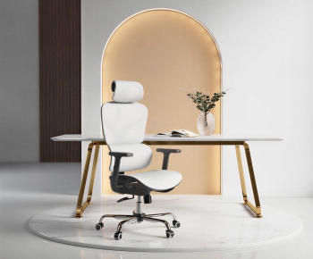 Modern Office Desk And Chair-ID:195468902