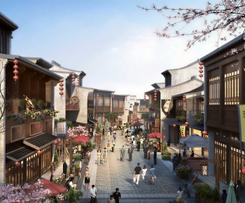 Chinese Style Commercial Street-ID:562376027