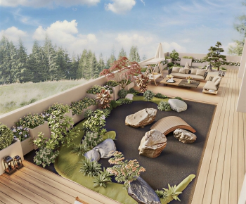 Japanese Style Courtyard/landscape-ID:709460976