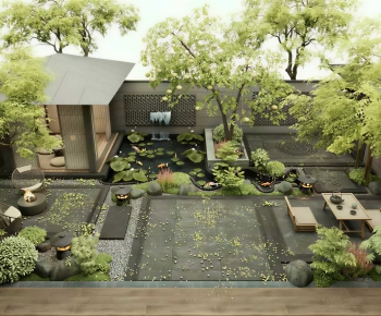 New Chinese Style Courtyard/landscape-ID:641990903
