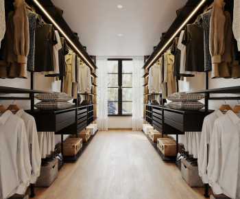 Modern Clothes Storage Area-ID:674521928