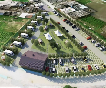 Modern Architectural Bird's-eye View Planning-ID:412839897