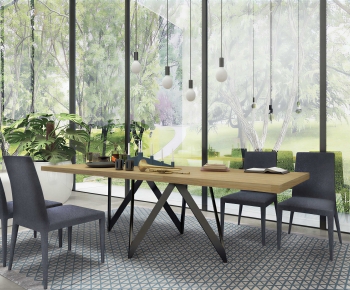 American Style Dining Table And Chairs-ID:428776987