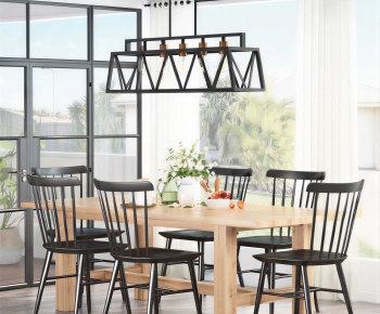 Nordic Style Dining Table And Chairs-ID:535255917