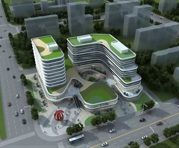 Modern Architectural Bird's-eye View Planning-ID:424333108