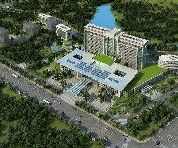 Modern Architectural Bird's-eye View Planning-ID:563858992