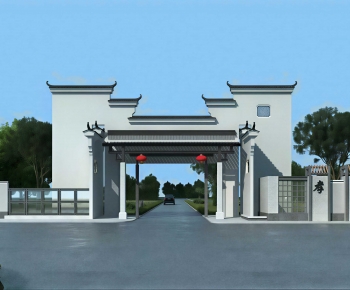 New Chinese Style Facade Element-ID:809184079