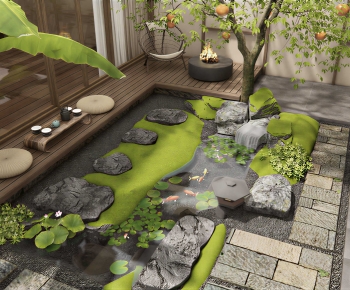 Japanese Style Courtyard/landscape-ID:302151924