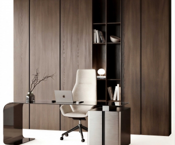 Modern Office Desk And Chair-ID:638879063