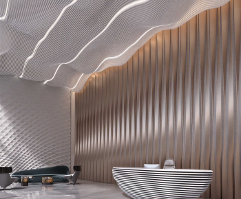Modern Office Reception Desk-ID:665080537