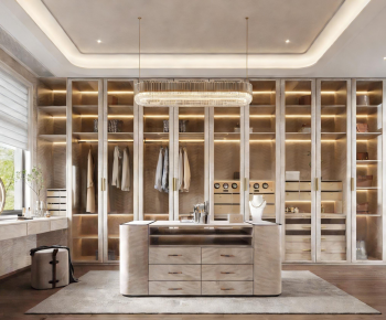 Modern Clothes Storage Area-ID:995464094