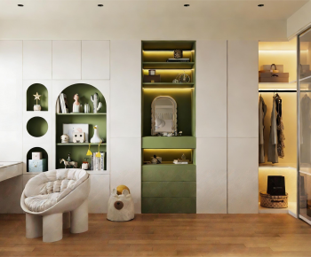 Modern Clothes Storage Area-ID:658719064