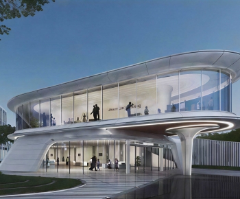 Modern Appearance Of Commercial Building-ID:222439059