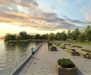 Modern Park Landscape-ID:256620881