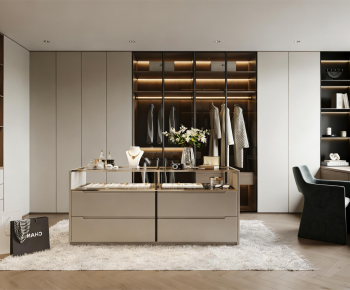 Modern Clothes Storage Area-ID:350632913