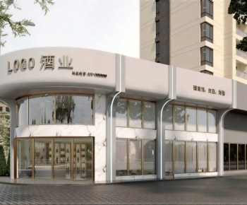 Modern Facade Element-ID:818382983