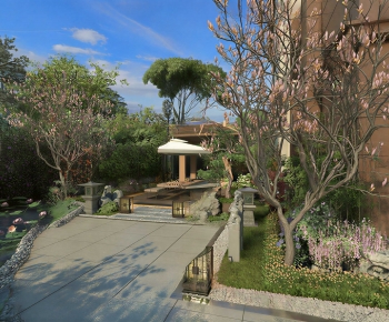 New Chinese Style Courtyard/landscape-ID:374311921