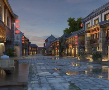Chinese Style Commercial Street-ID:604192976