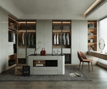 Modern Clothes Storage Area-ID:302071097