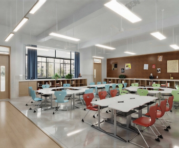 Modern School Classrooms-ID:725759032