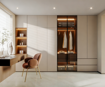Modern Clothes Storage Area-ID:729408035