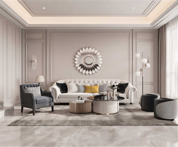 Simple European Style A Living Room-ID:716523895