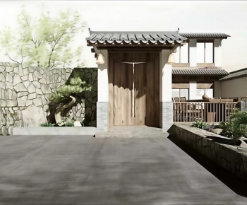 New Chinese Style Courtyard/landscape-ID:115236047
