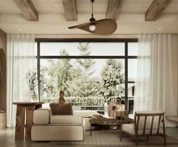 Wabi-sabi Style A Living Room-ID:485951908