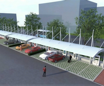 Modern Outdoor Parking Lot-ID:118412025