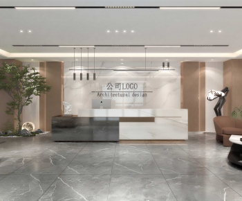 Modern Office Reception Desk-ID:258980049