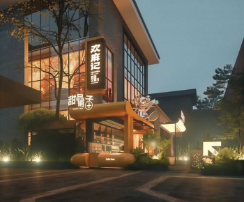 New Chinese Style Facade Element-ID:978250571