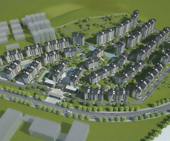 Modern Architectural Bird's-eye View Planning-ID:272263056