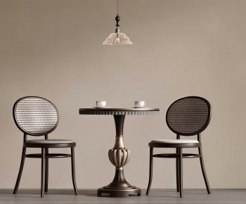 Retro Style Leisure Table And Chair-ID:227432972