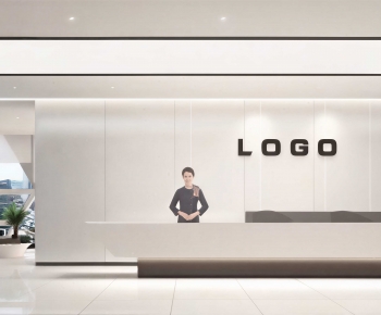Modern Office Reception Desk-ID:972043994