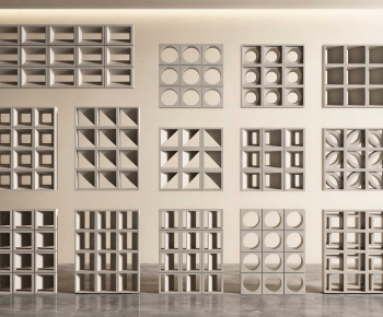 Modern Cement Brick Screen Partition-ID:193700081
