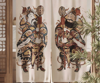 New Chinese Style Door Curtain-ID:549751048