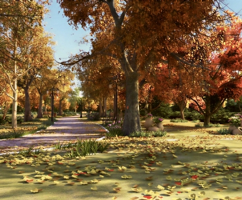 Modern Park Landscape-ID:525747069