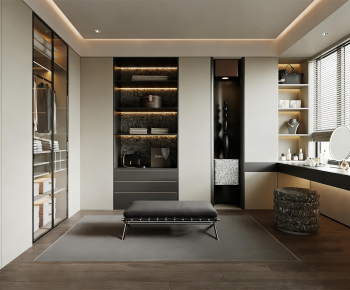 Modern Clothes Storage Area-ID:134211067