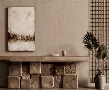 Wabi-sabi Style Console-ID:376964099