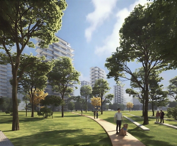 Modern Park Landscape-ID:885721928